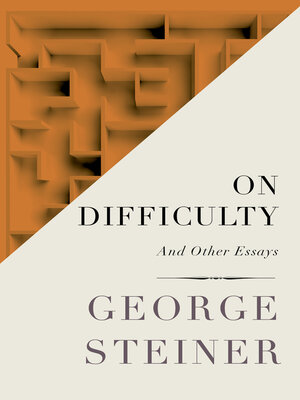 cover image of On Difficulty